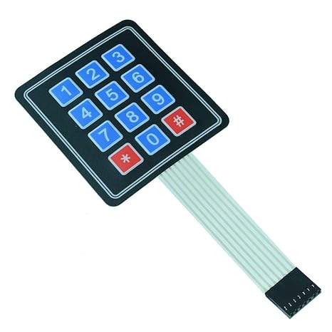 3x4 Matrix Membrane Keypad Switch Suitable for Arduino Microcontroller