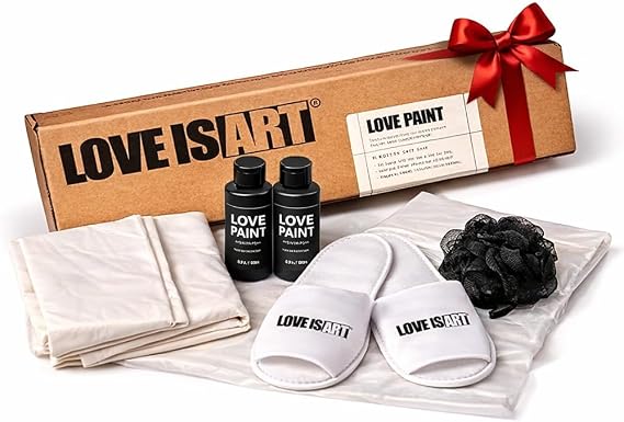 Love is Art - The Original Couples Paint Kit for Date Night - Romantic Engagement Gift for Couples, Wedding & Engagement Gifts for Him & Her, DIY Canvas Art Experience