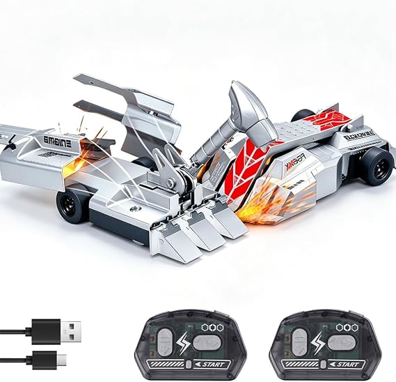 Remote Control Battle Robots, 2 Player RC Fighting Robot Toy Set, 2.4GHz Interactive Battle Bots Game with Controllers, STEM Toy for Boys & Girls Age 3+