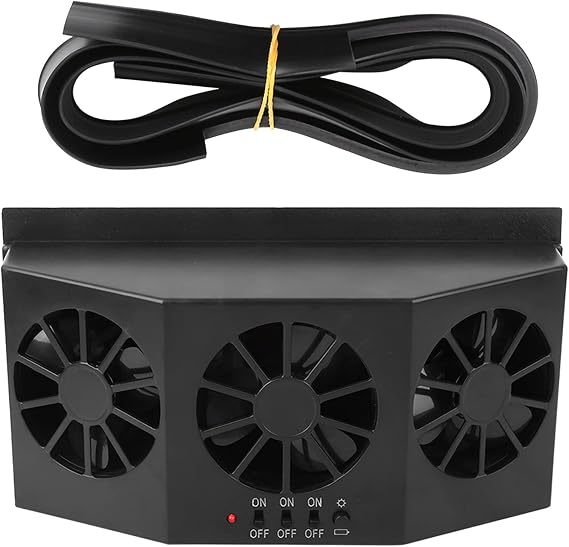 Tyenaza Portable Solar Powered Car Ventilator, Automobile Air Vent Ventilation Cooling Fan