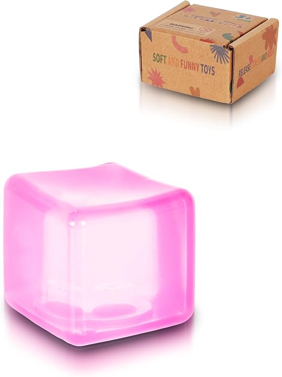 3.5cm Pink Squishy Cube Slow Rising Fidget Toy