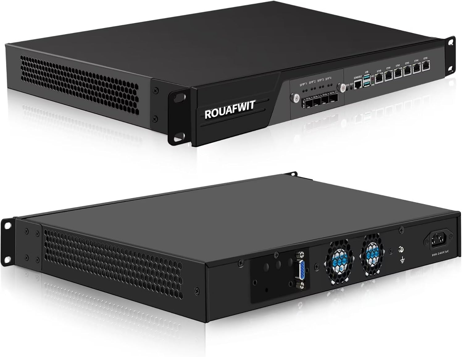 1U Firewall Appliance 10GBe, Core i5-13400, 4 x SFP X710 10Gbe, 6 x i226V 2.5GbE LAN, OPNsense, Network Rackmount 19 Inch, DDR4 16G RAM 128G SSD
