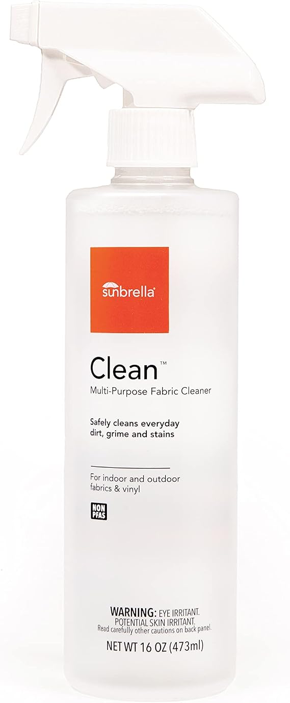 Sunbrella Clean Multi-Purpose Fabric Cleaner | Non-PFAS | 16 Fl Oz | All-in-One Solution for Water-Safe Upholstery and Vinyl; Lifts Everyday Stains and Spills