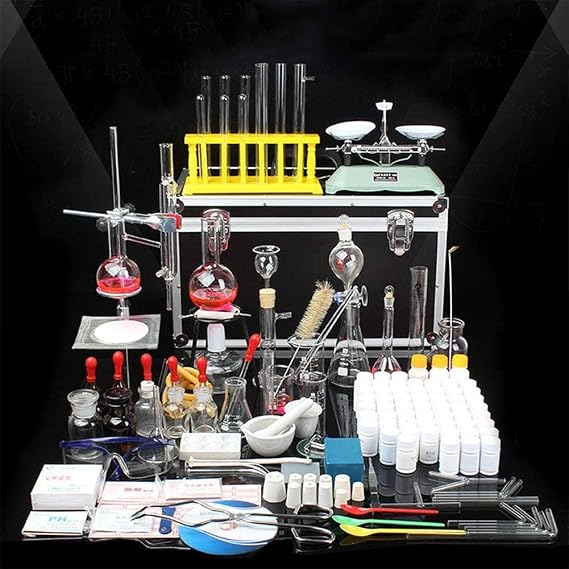 Middle and High School Chemistry Experiment Box, Experiment Equipment Chemistry lab Glassware kit Essential Oil Unit Lab Glass Kit