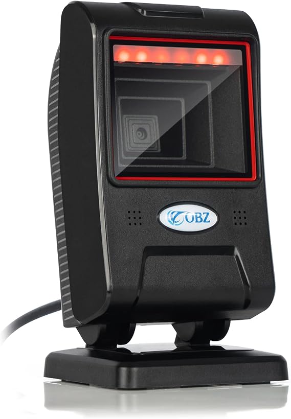 OBZ Hands-Free Desktop Barcode Scanner QR USB Wired Code Reader Automatic