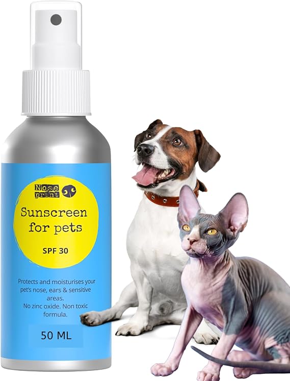 SPF 30 Pet Sunscreen Lotion Bottle Sun Protection For Pets 50 ML | Moisturising Sunscreen For Dogs And Cat Non-Toxic Formula Dog Nose | Dog Paw Balm Sun Cream Balm | Dog Sun Protection