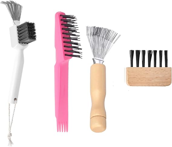 4 Pieces Hair Brush Cleaning Tool Bundle -