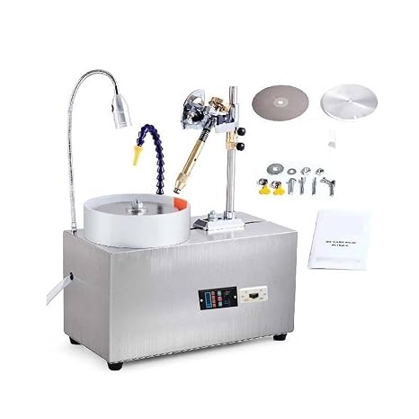 Faceting Machine, 180W Jade Grinding Polishing Machine, 0-2980RPM Adjustable Rotating Speed Rock Jewel Angle Polisher - Parts Polishing
