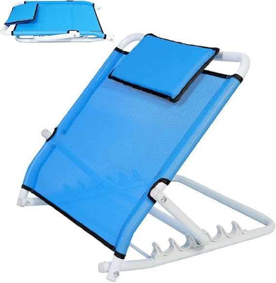 Bed Backrest Adjustable,Folding Bed Rest Sitting up Multifunction Portable Backrest Support with Pillow for Neck Head Lumbar Elderly Patient Read Eat,5 Adjustable,Capacity 300 lbs