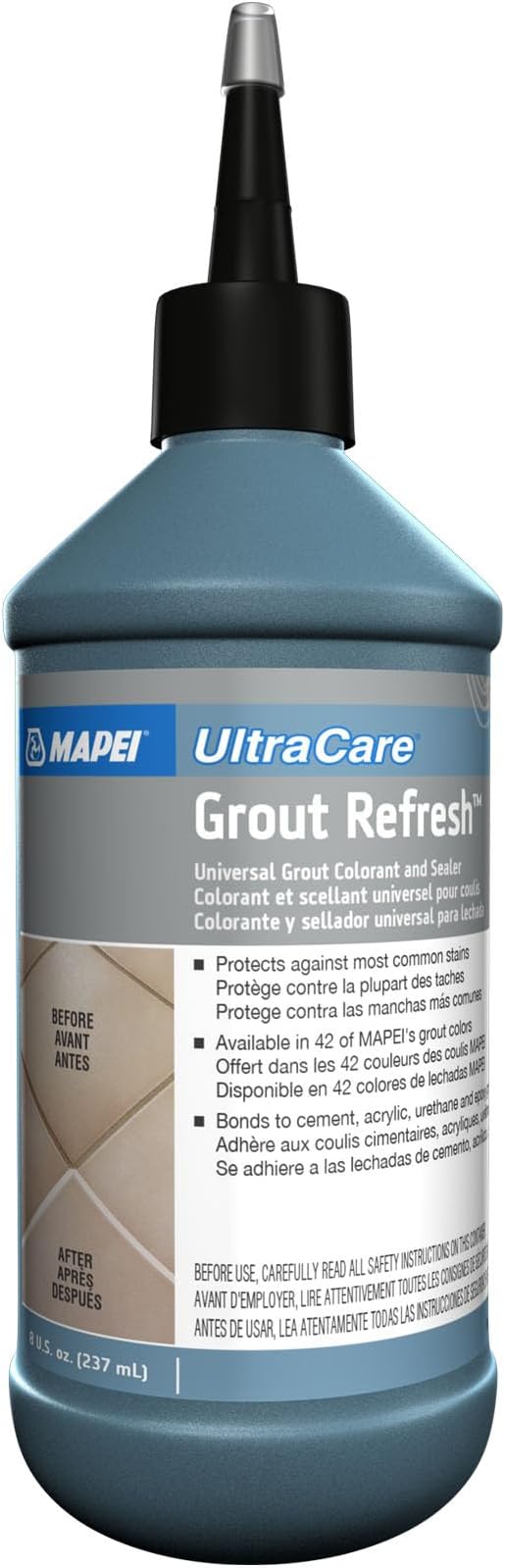 MAPEI UltraCare Grout Refresh, Universal Grout Colorant & Sealer, 8 oz Bottle Easy Grout Restoration & Protection, 5015 Bone