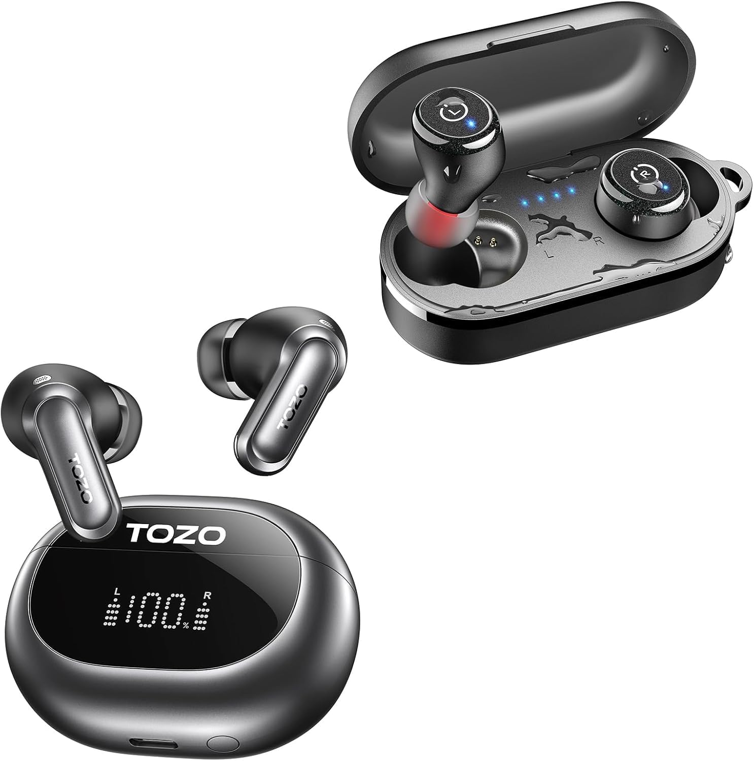 TOZO NC20 Active Noise Cancelling Wireless Earbuds T10 Wireless Earbuds Bluetooth 5.3 Headphones, App Customize EQ
