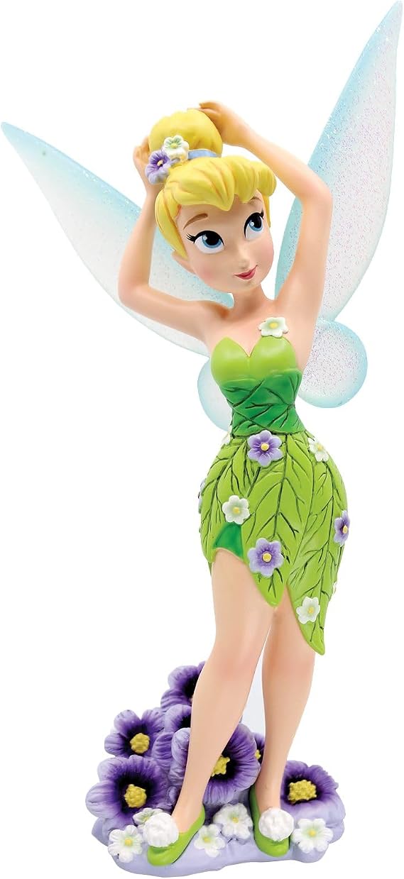 Enesco Disney Showcase Botanical Tinker Bell Hercai Menekşe Heykelcik, 20.6 cm, Çok Renkli