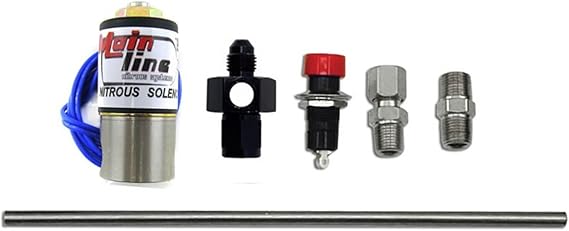 Nitrous Express ML15601 Nitrous Purge Valve Kit -06AN Manifold Adapter Fitting Push Button Activation Vent Tube Nitrous Purge Valve Kit