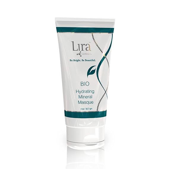 Lira Clinical BIO Hydrating Mineral Masque - Hyaluronic Acid & Vit C - 2oz | Green Tea - Intense Nourishing Mineral Facial Mask - Anti-Acne & Anti-Aging Formula for All Skin Types