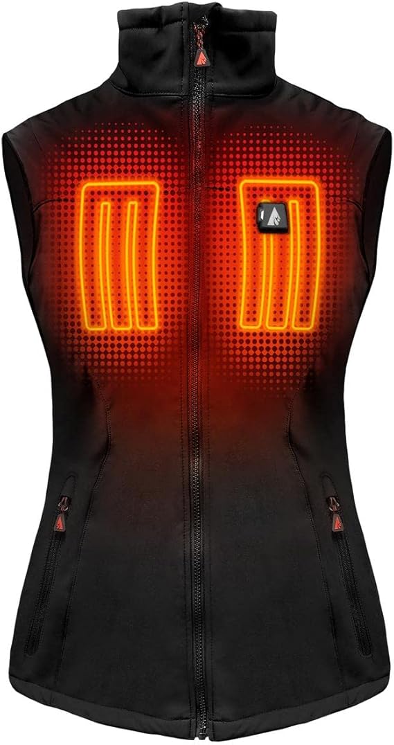 ActionHeat Women's 5V Heated Vest, Slim Lightweight Softshell with Battery Pack