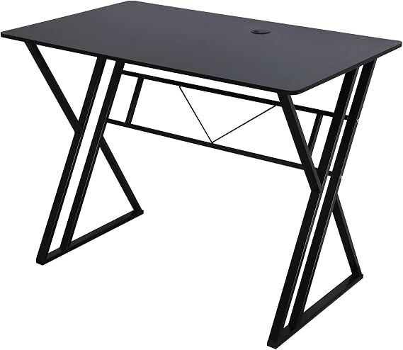 Gaming Desk, Ergonomic Computer Gaming Desk, Sturdy Home Office Computer Workstation Desk 100cm