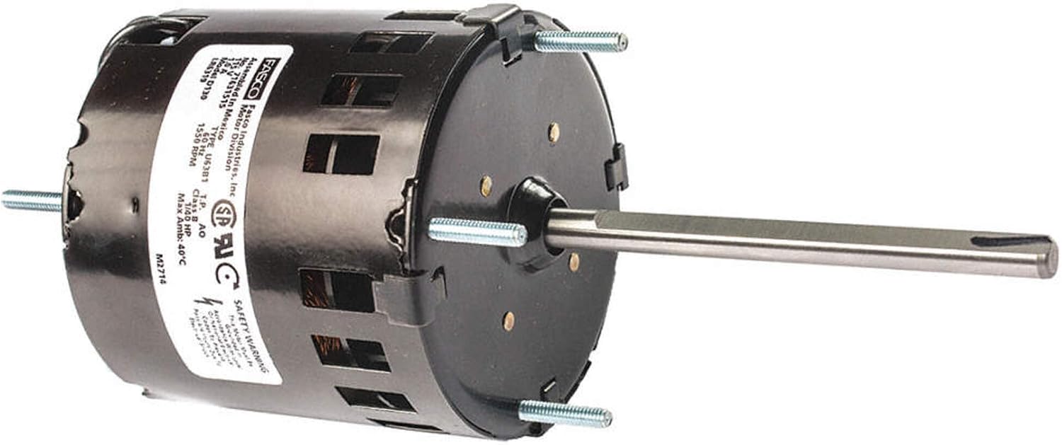 Fasco D130 3.3-Inch Diameter Shaded Pole Motor, 140 HP, 115 Volts, 1500 RPM, 1 Speed, 1 Amps, CW Rotation, Sleeve Bearing