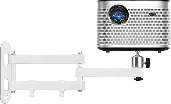 2-Be-Best Projector Wall Mount 14" Foldable Arm Mount Universal Projector Mounts Adjustable Bracket 1/4" M4 M6 Screw Size Quality Cold-Rolled Steel Upgraded White