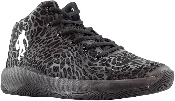 Lightweight Athletic Basketball Sneakers for Men, Kids, Boys and Girls, Lace Ankle Hi-Top Trainers, Red, Black, Blue