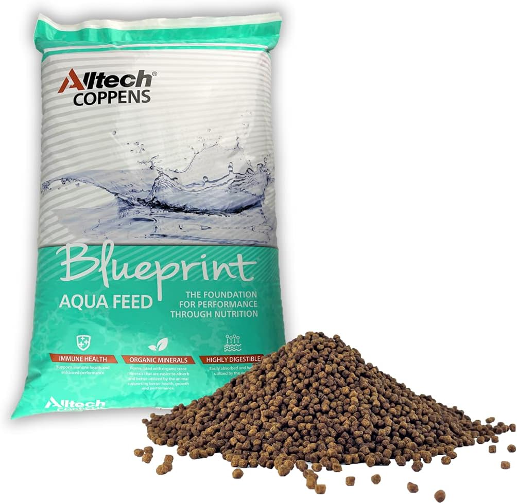 Alltech Coppens SP-15 3mm Floating Fish Food - Extruded Feed for Bluegill, Crappie, Catfish, Trout, Walleye and Other Freshwater Fish - 44 LBS