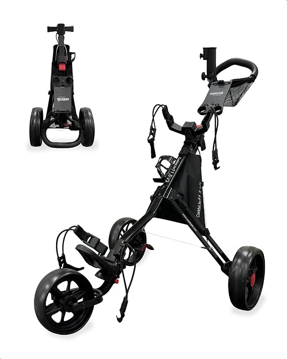 Caddytek CaddyLite 11.5 V3 3 Wheel Golf Push Cart - Lightweight, Easy To Fold