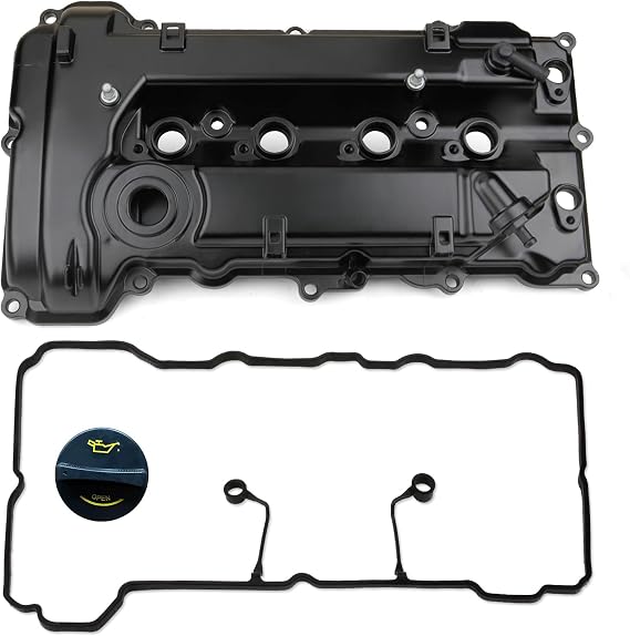 Upgread Aluminum Engine Valve Cover Compatible with 2017-2019 Hyundai Elantra Kona Kia Forte 2.0L L4 Replace 224102E700
