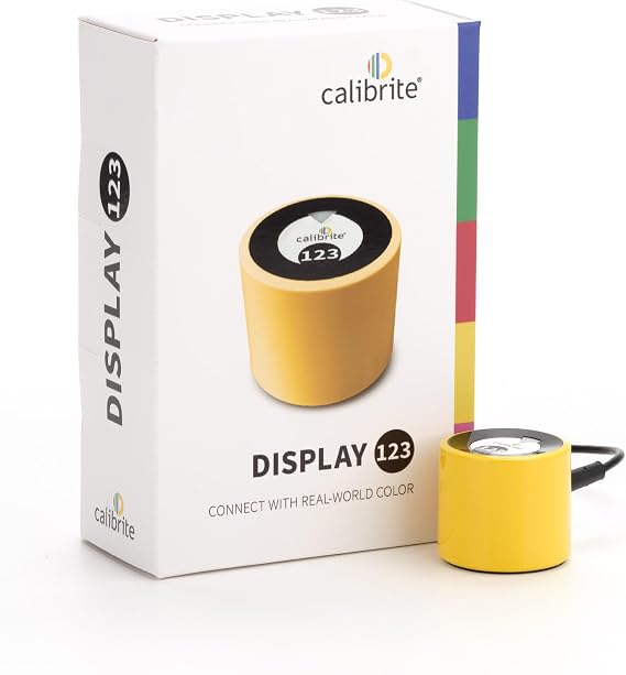 Calibrite Display 123 Monitor Calibration Colorimeter for Photo Editing and Color Accurate Viewing, Easy 1 2 3 Software Workflow, USB C Connection, and Before and After Check, Supports 2 Displays | Supports 2 Displays, Easy 1 2 3 Software Workflow, Photo Editing, USB C Connection, Color Accurate Viewing