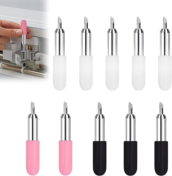 10 Pcs Replacement Cutting Blades for Cricut Joy, Cricut Joy Accessories, Cutting Blades Includes 45° Fine Point, 60° Deep Cut and 30° Shallow Cut Plotter Knife Blades for Vinyl Paper Card DIY