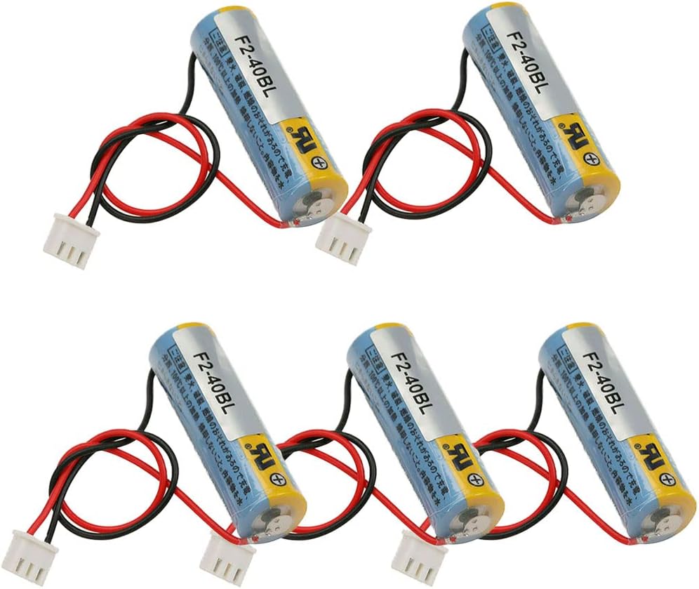 DSONE 5-Pack F2-40BL Battery Replace for Mitsubishi PLC ER6C AA 3.6V FX2N1N Non-Rechargeable Lithium Battery