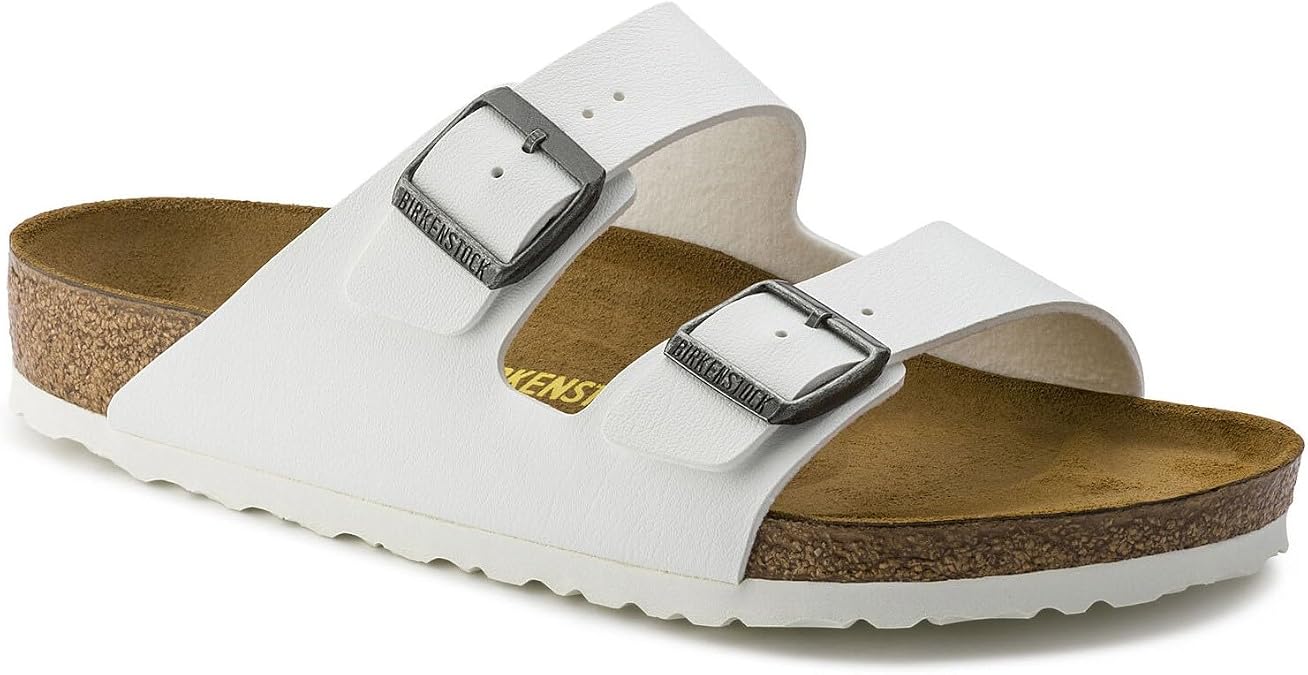 Birkenstock Women's Arizona Birko-Flo White Birko-flor Sandals - 42 N EU (US Men EU's 9-9.5, US Women EU's 11-11.5)
