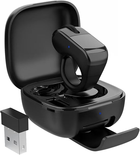 Tiktok Scrolling Ring,Air Finger Ring Mouse with a Touchpad,Bluetooth/Wireless Scroller for iPhone/Android/PC,Remote Control for Camera/Video Recording/Kindle App (Black)