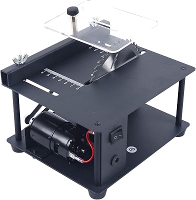 Multi-Functional Table Saw, Miniature Precision Electric Curve Table Saw Mini Desktop Saw 10000min Household Table Saw for DIY Handmade Model Crafts