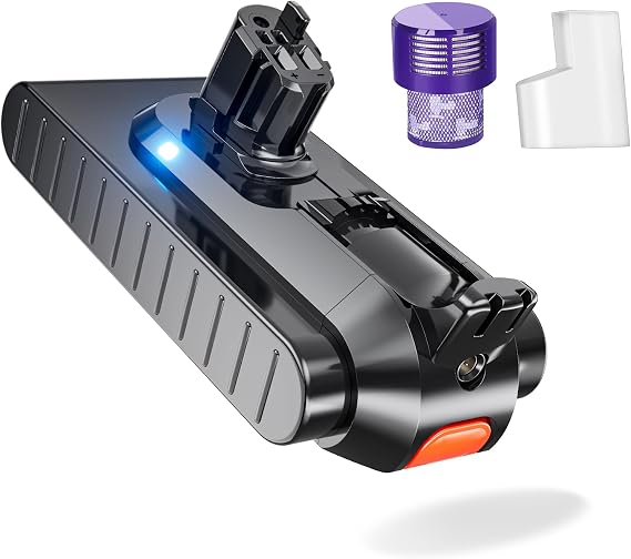 Upgraded 10.0Ah 25.2V Replacement for Dyson V11 V15 BatteryClick-in VersionCompatible with Dyson V11 Outsize Animal Torque Drive 970425-01 970938-01 V15 Detect SV15 SV16 SV17 Vacuum Cleaner