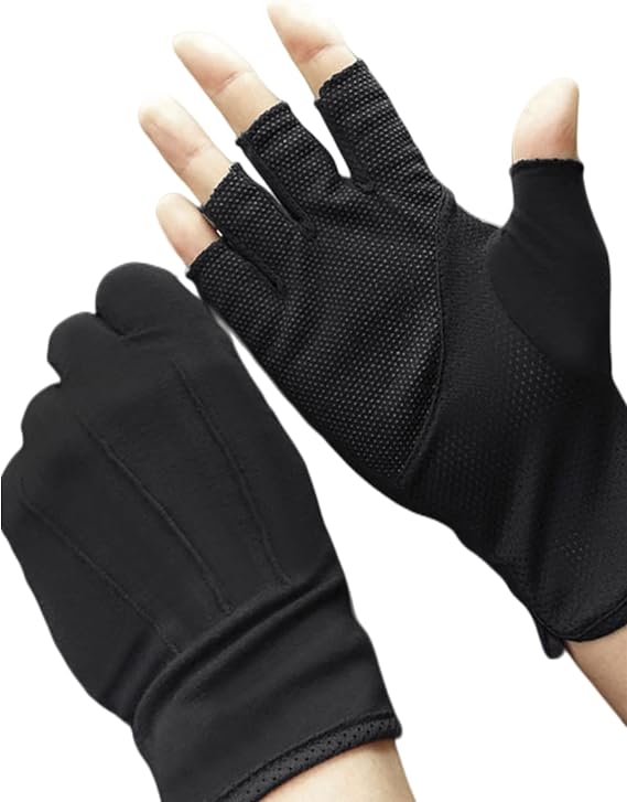 JIAHG Women Men's Driving Gloves Summer UV Sun Glove Non Slip Touchscreen Cotton Gloves Outdoor Sunblock Mittens for Cycling