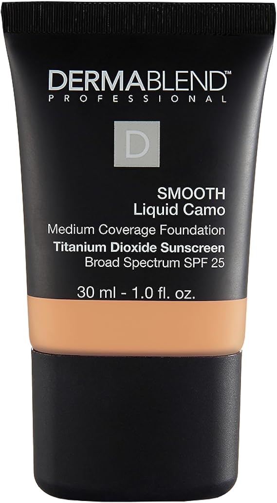Dermablend Smooth Liquid Camo Foundation SPF 25-24 Hour Hydration - Buildable, Smoothing Coverage - Never Cakey Or Masky - Ideal For Normal, Dry, And Dehydrated Skin - 35W Chai - 30 ML