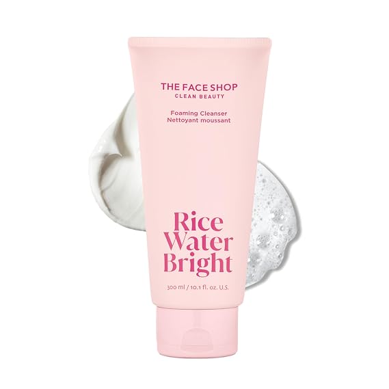 THE FACE SHOP Rice Water Bright Foaming Cleanser, Face Wash, 10.1 fl. oz.