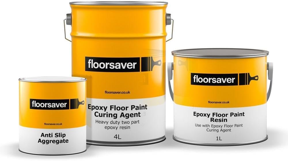 Epoxy Floor Paint Anti-Slip by floorsaver | Mid Grey | 5 litres