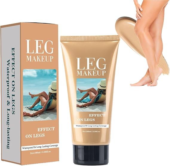 Leg Makeup Lotion,Full Coverage Body Makeup No Transfer Waterproof Tattoo Cover Up Make up, Leg Make Up to Cover Veins Scar, Concealer Long Lasting Body Coverage Perfector (Medium Glow)