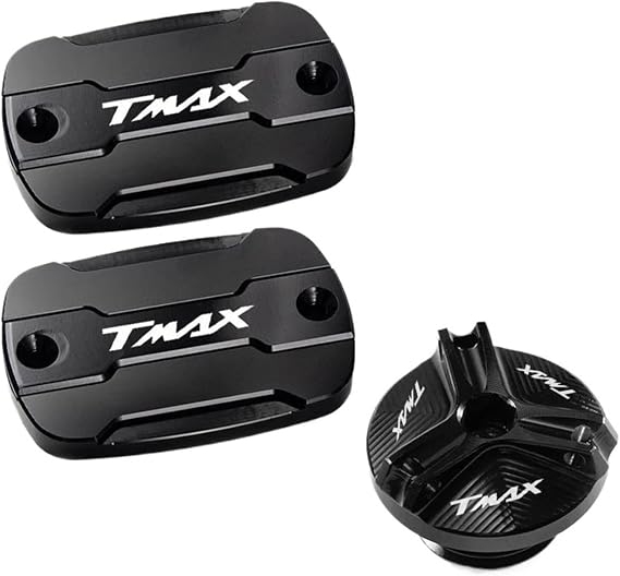 For Yamaha T-Max 500 TMAX 500 TMAX 530 SX DX 560 TECH Max TMAX Motorcycle Accessories Front Brake Fluid Brake Oil Tank Cover(A set Black)