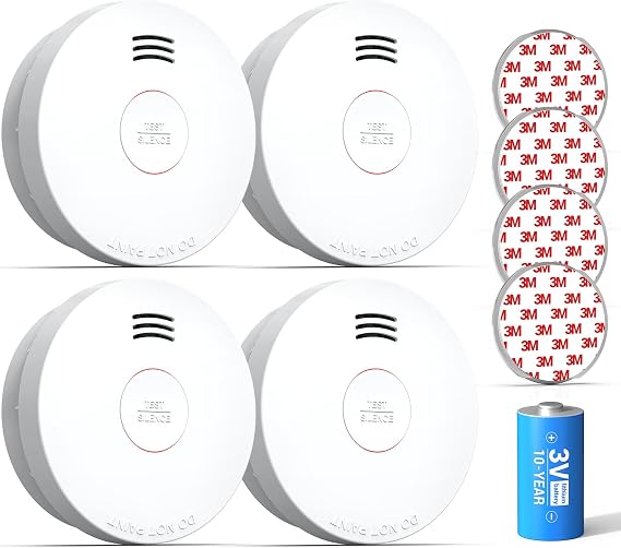 SITERWELL Smoke Detector, Smoke Fire Detectors 10 Year Battery