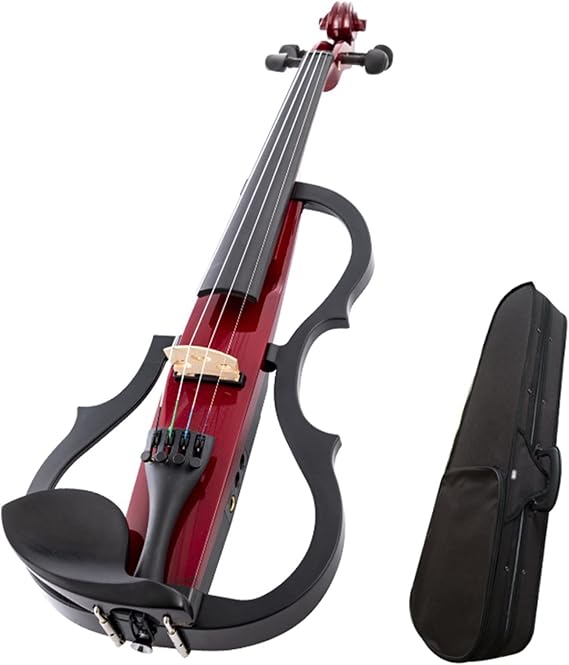 Student violin Red Color 4/4 Popular Student Violin German Active Pick-up System Handmade Electric Violin Adult violin