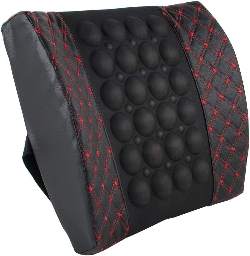 ixaer Back Massager 12v Car Electric Massage Cushion Lumbar Massage Car Seat Back Support Waist Cushion Support Cushion, for All Kinds of Car, SUV, Truck
