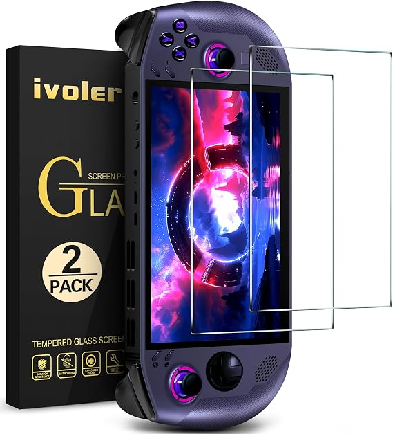 ivoler 2 Pack Screen Protector for Lenovo Legion Go S Handheld 2025, Tempered Glass, 8 inch Full Coverage, Transparent Ultra HD, Anti-Scratch, Anti-Fingerprint
