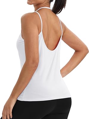 Mippo Workout Tops for Women Open Back Athletic Running Tank Tops Sleeveless Breathable Gym Yoga Tennis Shirts