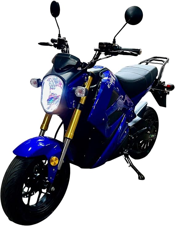 E-VADER 2000W Electric Motorcycle | Brushless | 72V | E-MOTO (Blue)