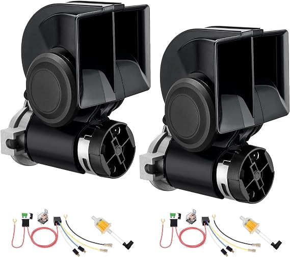 12v Air Horn 2 Pack, Train Horn for Truck Car Motorcycle with Relay