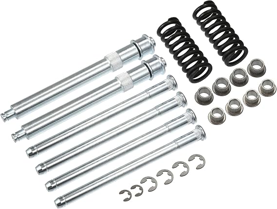 Motoforti Car Door Hinge Bushing Kit, Car Front Door Hinge Pin Bushing Repair Kit, for Chevrolet Blazer 1992-1994, Metal, with Spring, Silver Tone Black, 1 Set