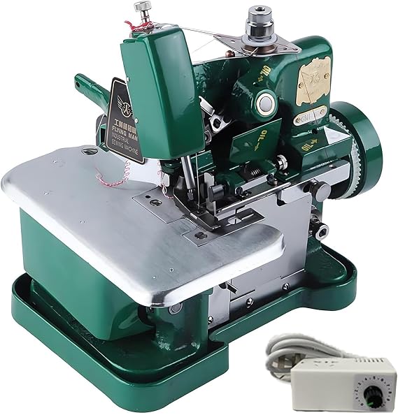 Heavy Duty Overlock Serger Machine, 3-4 Thread Industrial Sewing, Adjustable Stitch Length 0-5mm, Metal Frame for Fabrics, Includes Accessories