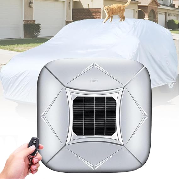 Car Cover Solar Charging, Fully Automatic Outdoor Car Cover Portable Sun and Weather Shelter, Intelligent Remote Control Electric Shrinkage Car Window Covers Silver-YXXL