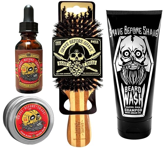 Grave Before ShaveTM Beard Care Pack, Cigar Vanilla Blend